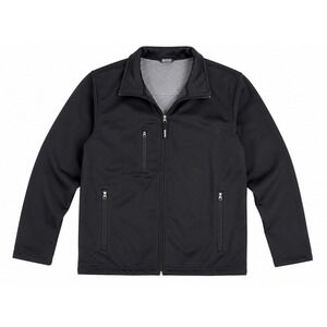 Bishop Soft Shell Jacket Est XL Black Full‎ Zip Fleece Lined Minimalist Gorpcore